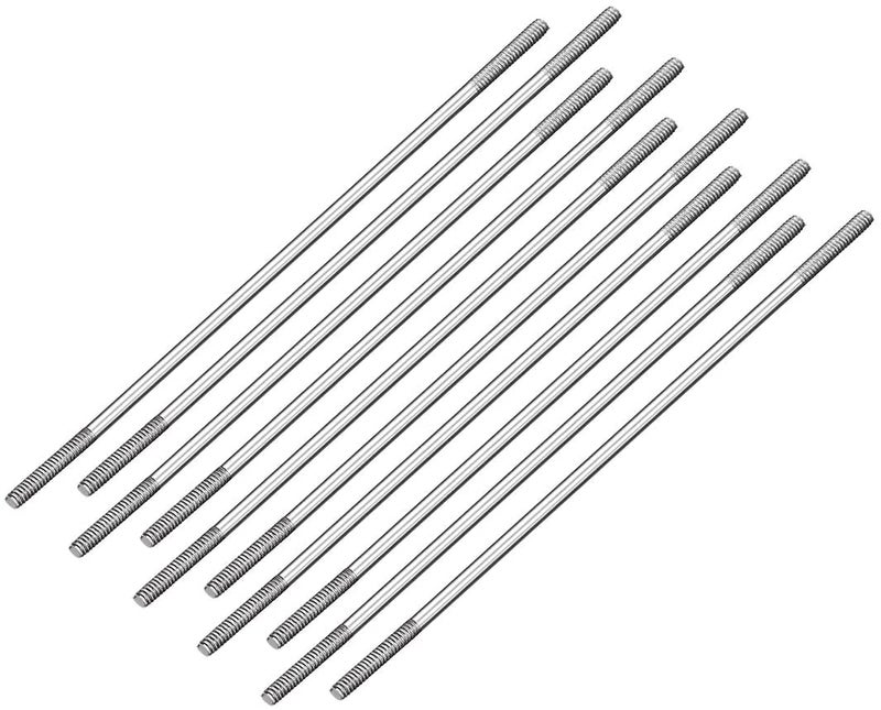 Stainless Steel M2 x 75mm Push Rod Connector for RC Car Boat Plane Helicopter Pack of 10 - Image 1